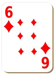 White deck: 6 of diamonds