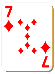 White deck: 7 of diamonds