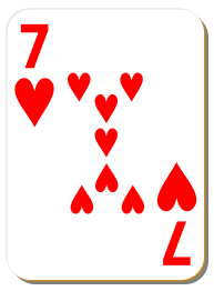 White deck: 7 of hearts