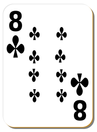 White deck: 8 of clubs