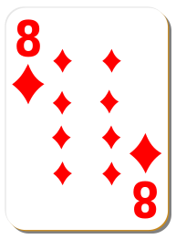 White deck: 8 of diamonds