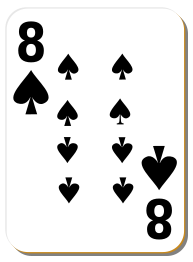 White deck: 8 of spades