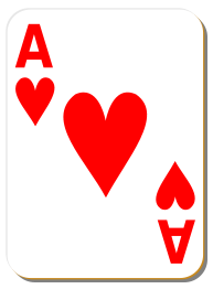 White deck: Ace of hearts