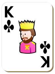 White deck: King of clubs