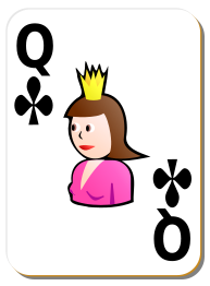 White deck: Queen of clubs