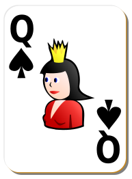 White deck: Queen of spades