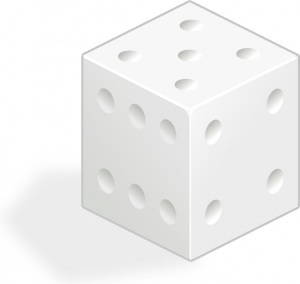 White Dice clip art