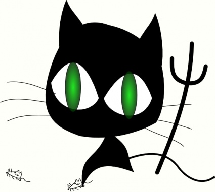 Wicked Cat clip art