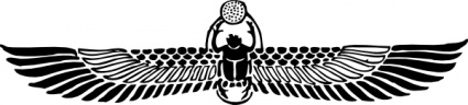 Winged Scarab clip art