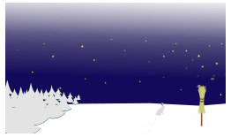 Winter night scene