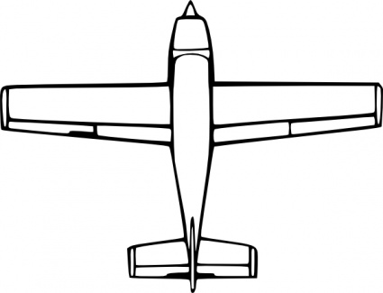 Wirelizard Top Down Airplane View clip art