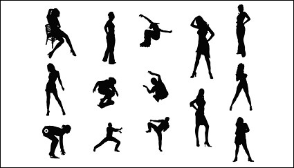 Women and sports figures Vector