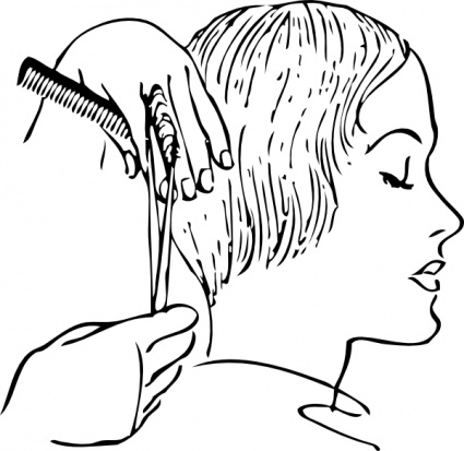 Women S Haircutting clip art