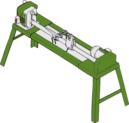 Wood Lathe Workshop Tools clip art