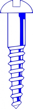 Wood Screw Blue clip art