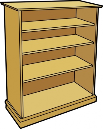 Wooden Bookcase clip art