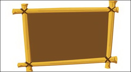 Wooden frame vector material