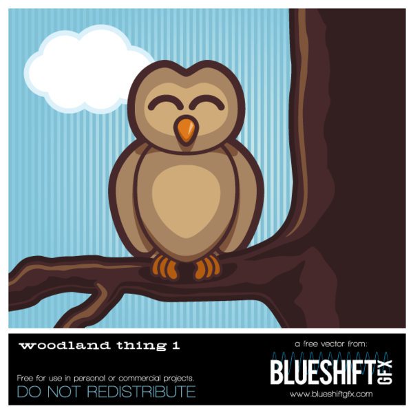 Woodland Owl Vector