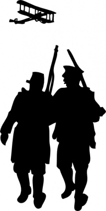 World War I Silhouette clip art