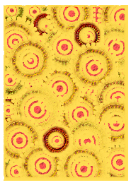 Yellow and Red Circle Pattern Scrapbook Paper