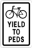 Yield To Peds Sign